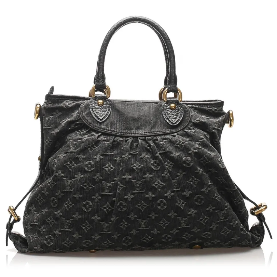 Louis Vuitton Vintage - Monogram Denim Neo Cabby MM - Gray - Denim Satchel - Luxury High Quality - Avvenice