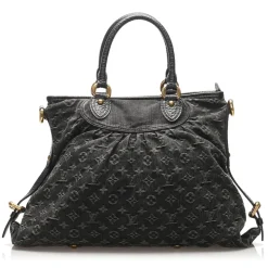 Louis Vuitton Vintage - Monogram Denim Neo Cabby MM - Gray - Denim Satchel - Luxury High Quality - Avvenice