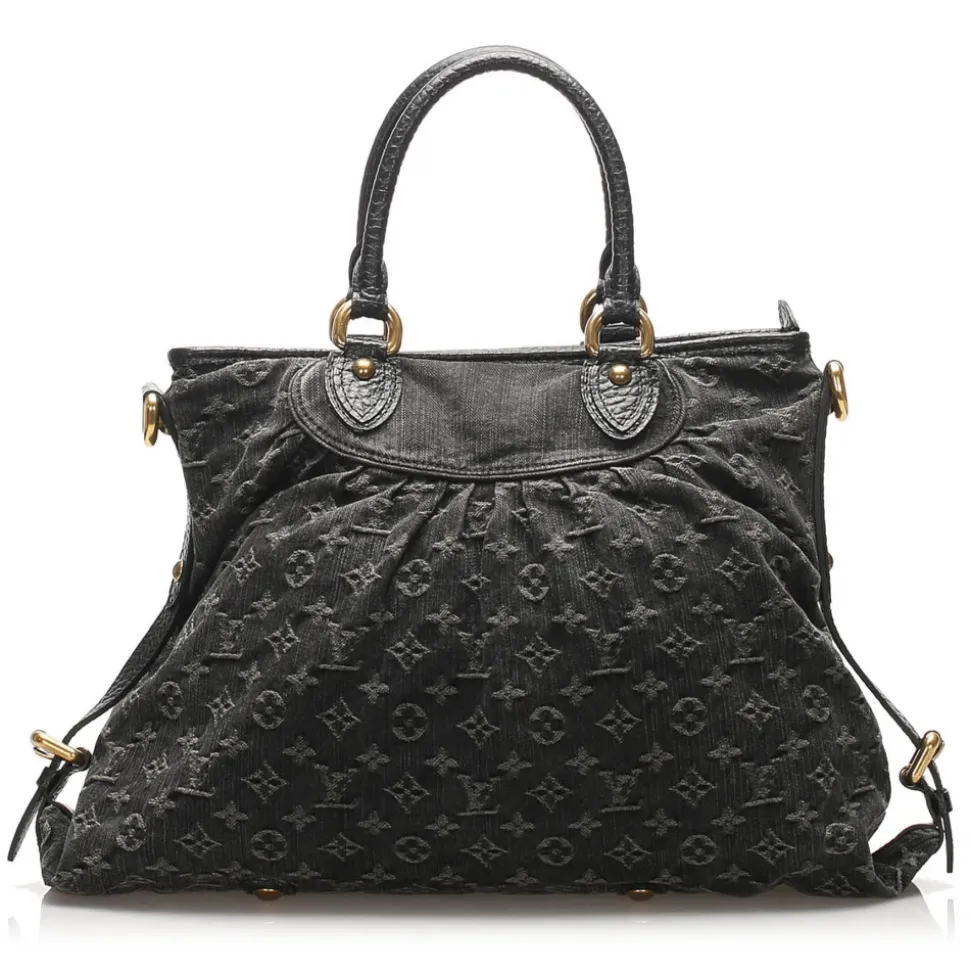 Louis Vuitton Vintage - Monogram Denim Neo Cabby MM - Gray - Denim Satchel - Luxury High Quality - Avvenice