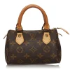 Louis Vuitton Vintage - Monogram Mini Speedy - Brown - Monogram Canvas x Leather Boston Bag - Luxury High Quality - Avvenice