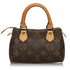 Louis Vuitton Vintage - Monogram Mini Speedy - Brown - Monogram Canvas x Leather Boston Bag - Luxury High Quality - Avvenice