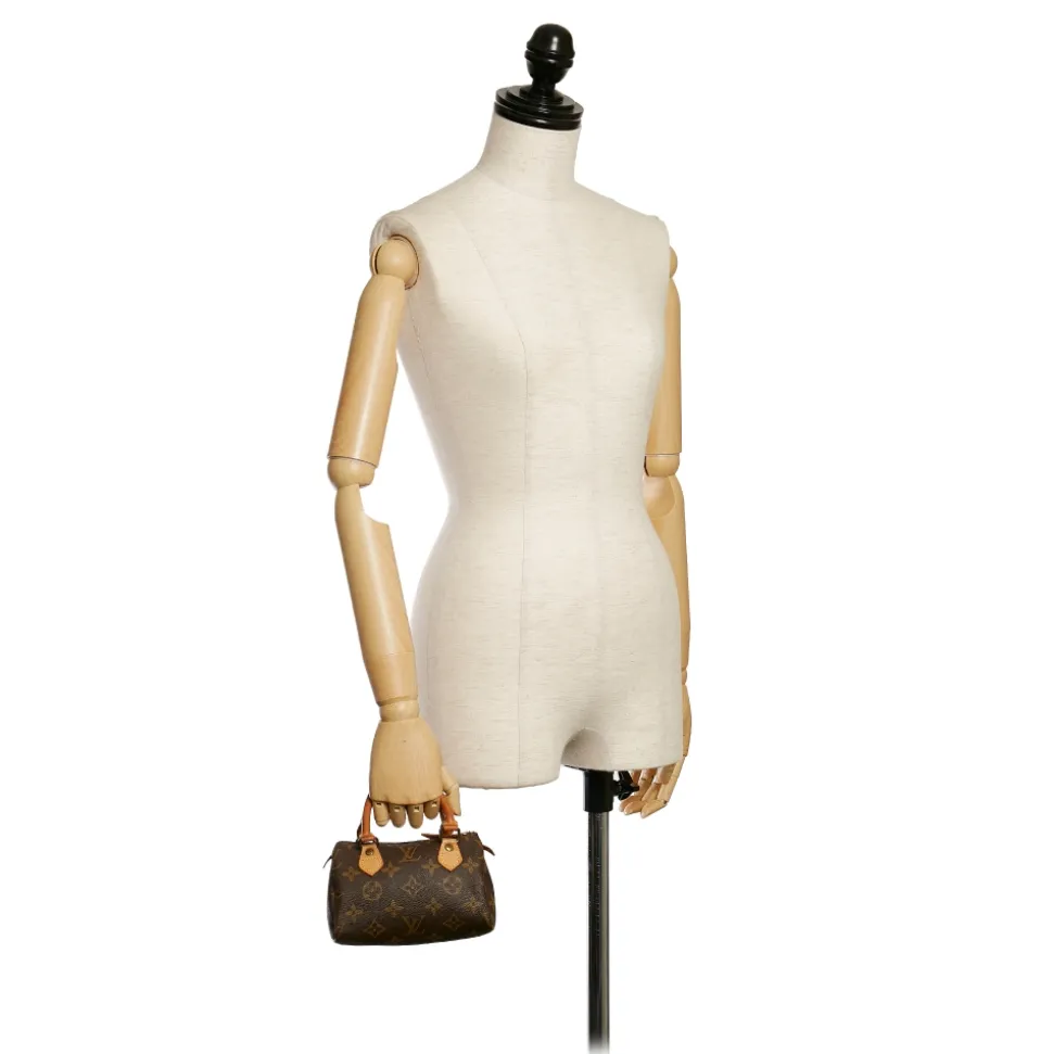 Louis Vuitton Vintage - Monogram Mini Speedy - Brown - Monogram Canvas x Leather Boston Bag - Luxury High Quality - Avvenice