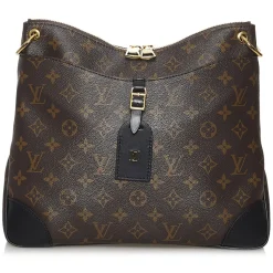 Louis Vuitton Vintage - Monogram Odeon NM MM - Brown Black - Leather Handbag - Luxury High Quality - Avvenice