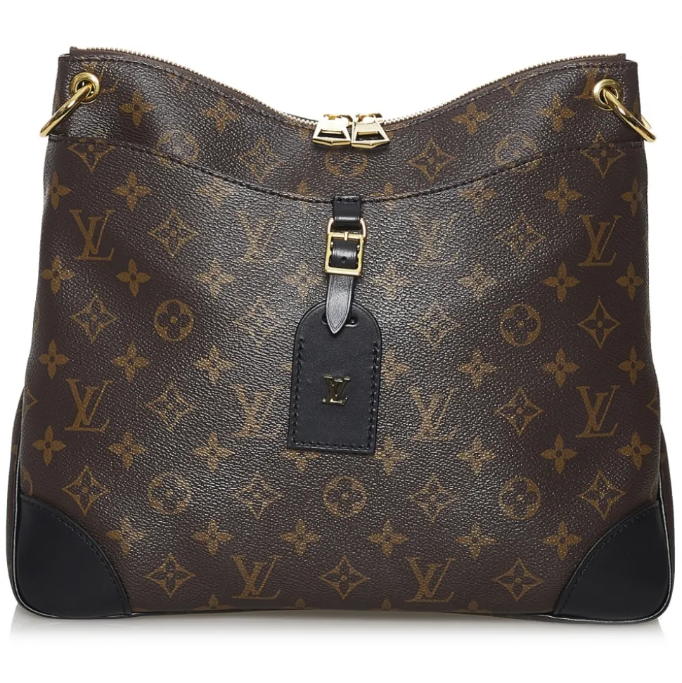 Louis Vuitton Vintage - Monogram Odeon NM MM - Brown Black - Leather Handbag - Luxury High Quality - Avvenice