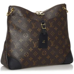 Louis Vuitton Vintage - Monogram Odeon NM MM - Brown Black - Leather Handbag - Luxury High Quality - Avvenice