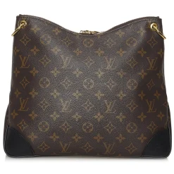 Louis Vuitton Vintage - Monogram Odeon NM MM - Brown Black - Leather Handbag - Luxury High Quality - Avvenice