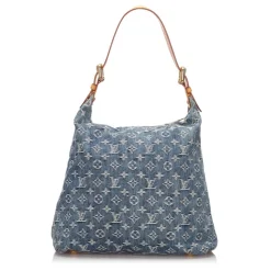 Louis Vuitton Vintage - Monogram Denim Baggy GM Bag - Blue - Denim and Vachetta Leather Handbag - Luxury High Quality - Avvenice