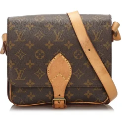 Louis Vuitton Vintage - Monogram Cartouchiere MM Bag - Brown - Monogram Canvas and Leather Handbag - Luxury High Quality - Avvenice