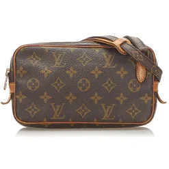 Louis Vuitton Vintage - Monogram Marly Bandouliere Brown - Canvas and Vachetta Leather Crossbody Bag - Luxury High Quality - Avvenice