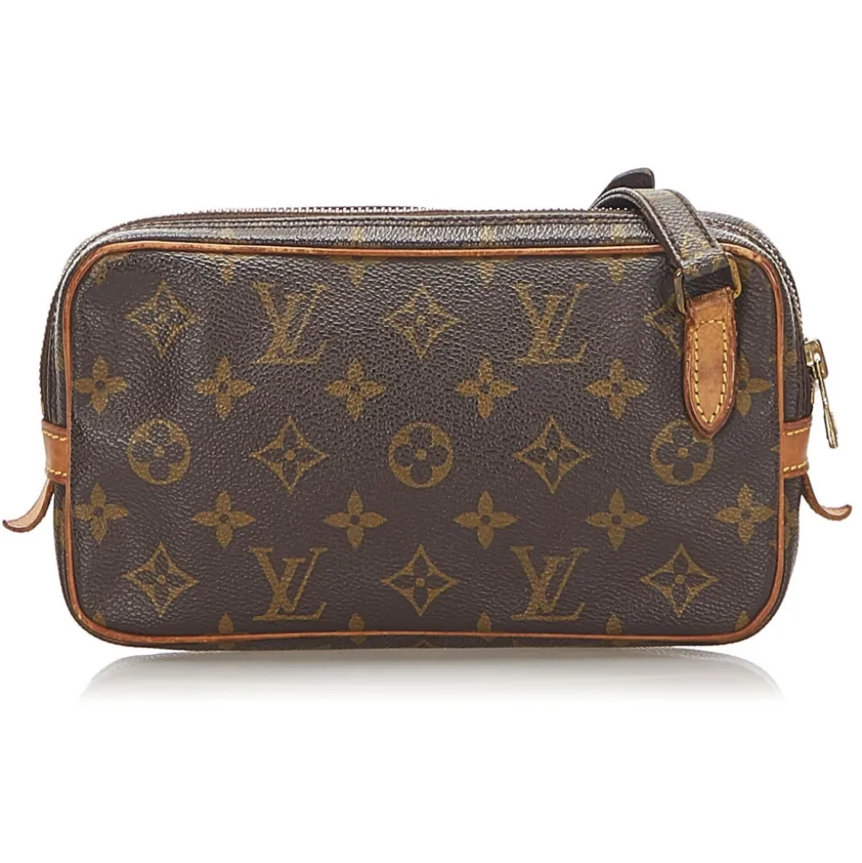 Louis Vuitton Vintage - Monogram Marly Bandouliere Brown - Canvas and Vachetta Leather Crossbody Bag - Luxury High Quality - Avvenice