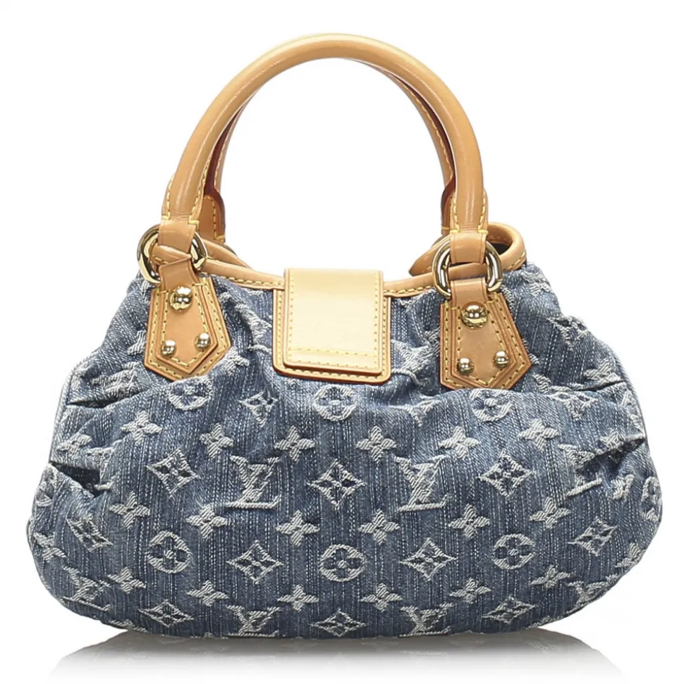 Louis Vuitton Vintage - Monogram Denim Pleaty Handbag - Denim - Leather Handbag - Luxury High Quality - Avvenice