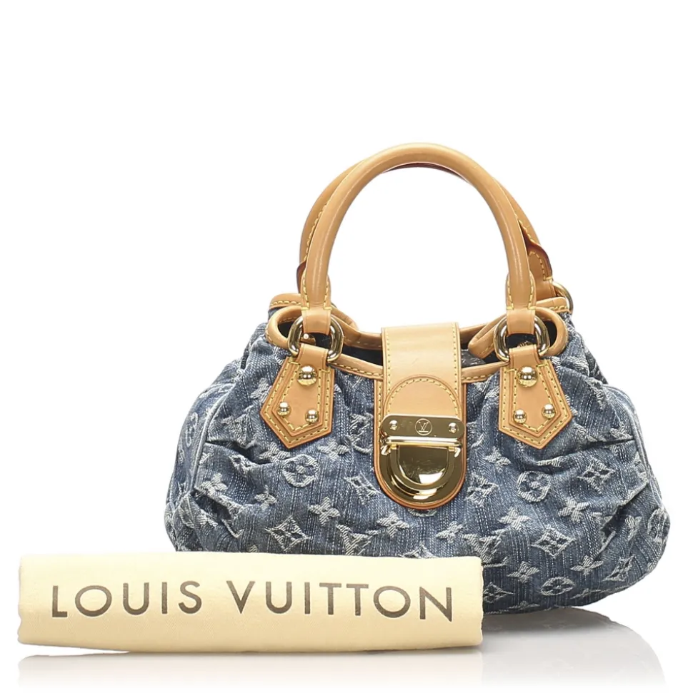 Louis Vuitton Vintage - Monogram Denim Pleaty Handbag - Denim - Leather Handbag - Luxury High Quality - Avvenice