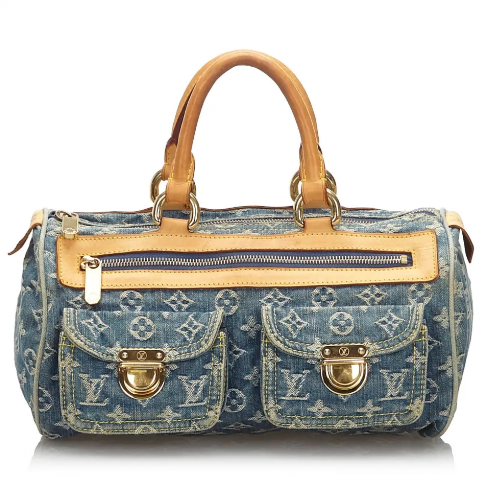Louis Vuitton Vintage - Monogram Denim Neo Speedy Bag - Denim - Leather Handbag - Luxury High Quality - Avvenice