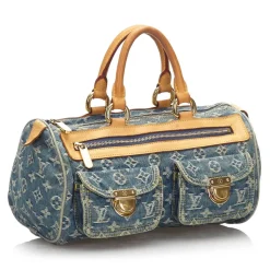 Louis Vuitton Vintage - Monogram Denim Neo Speedy Bag - Denim - Leather Handbag - Luxury High Quality - Avvenice