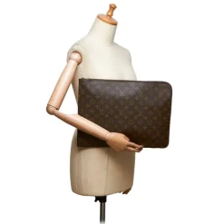 Louis Vuitton Vintage - Monogram Poche Documents Portfolio Bag - Brown - Canvas and Leather Handbag - Luxury High Quality - Avvenice