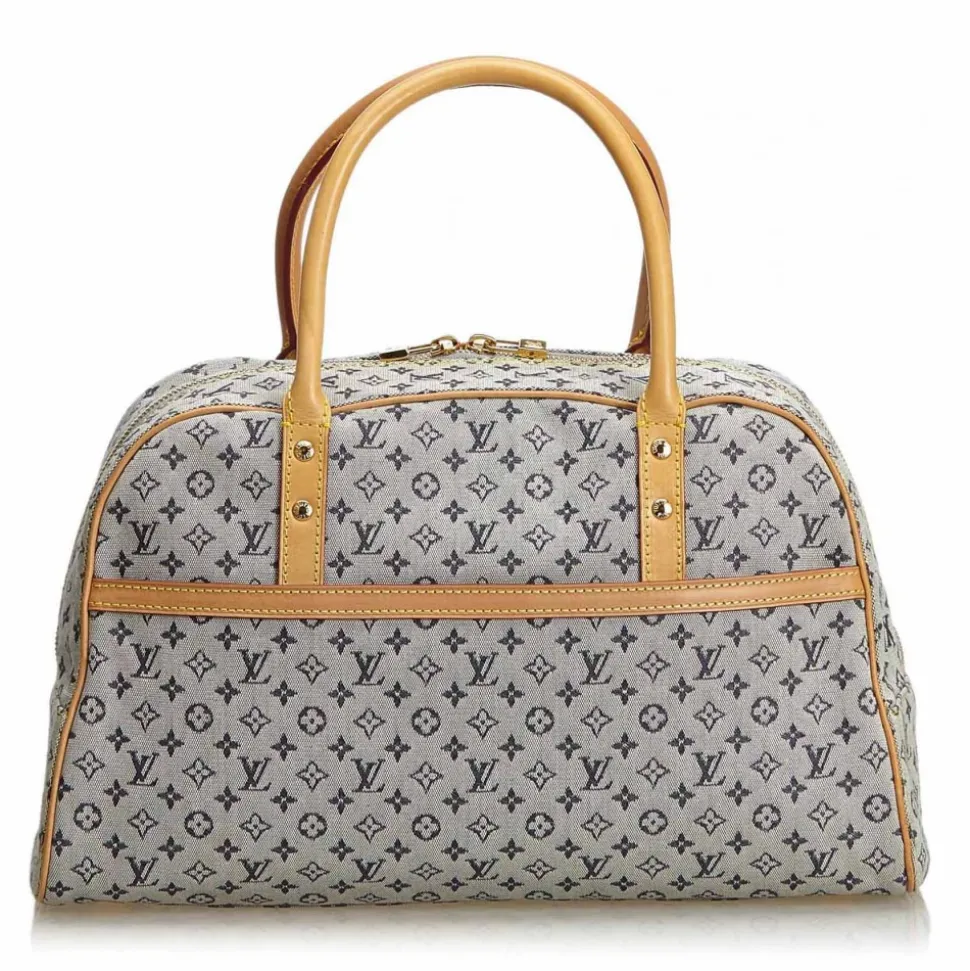 Louis Vuitton Vintage - Monogram Mini Lin Marie Bag - Blue Navy Brown - Monogram Leather Handbag - Luxury High Quality - Avvenice