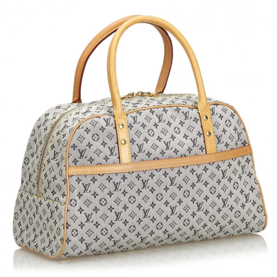 Louis Vuitton Vintage - Monogram Mini Lin Marie Bag - Blue Navy Brown - Monogram Leather Handbag - Luxury High Quality - Avvenice