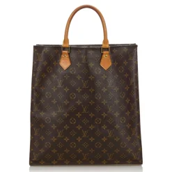 Louis Vuitton Vintage - Monogram Sac Plat Bag - Brown - Monogram Leather Handbag - Luxury High Quality - Avvenice