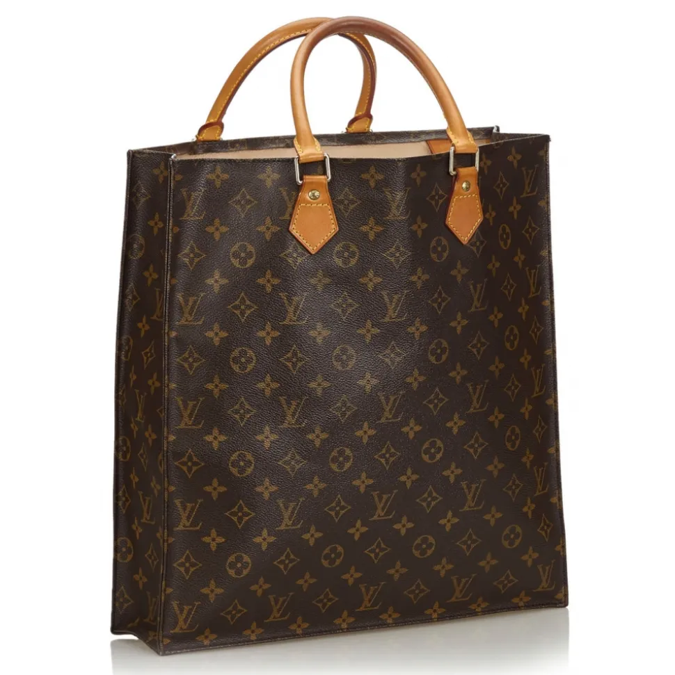 Louis Vuitton Vintage - Monogram Sac Plat Bag - Brown - Monogram Leather Handbag - Luxury High Quality - Avvenice
