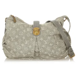 Louis Vuitton Vintage - Monogram Denim Slightly - Gray - Denim and Calf Leather Crossbody Bag - Luxury High Quality - Avvenice