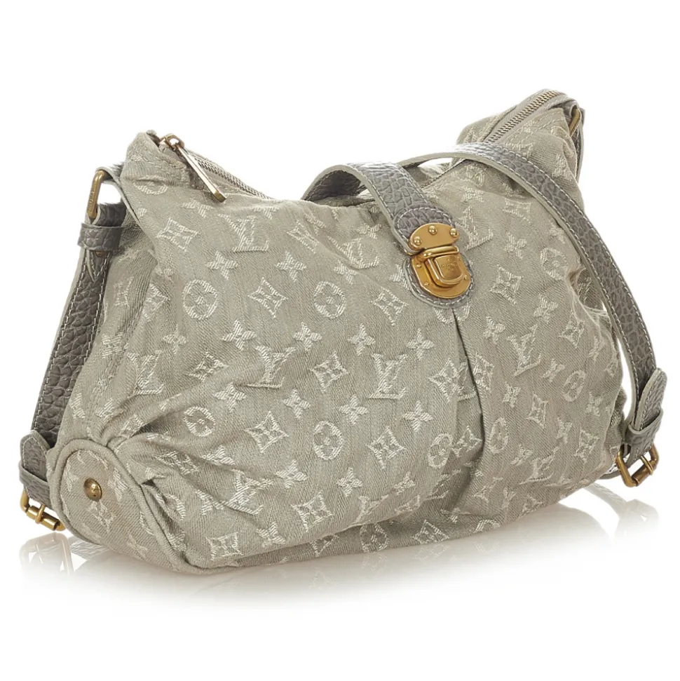 Louis Vuitton Vintage - Monogram Denim Slightly - Gray - Denim and Calf Leather Crossbody Bag - Luxury High Quality - Avvenice