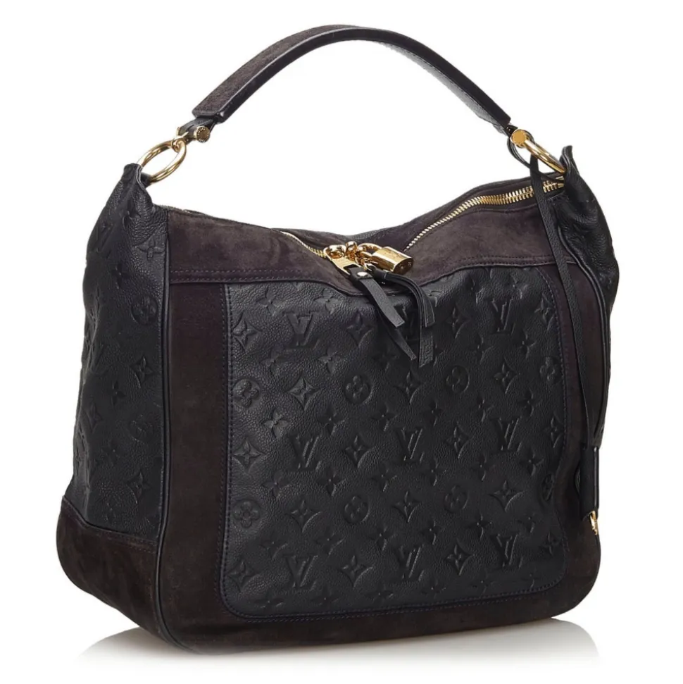 Louis Vuitton Vintage - Monogram Empreinte Audacieuse MM Bag - Navy Blue - Leather and Suede Handbag - Luxury High Quality - Avvenice