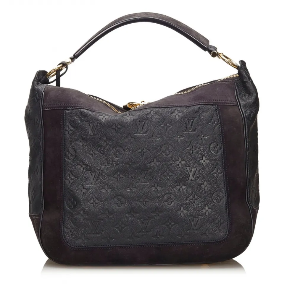 Louis Vuitton Vintage - Monogram Empreinte Audacieuse MM Bag - Navy Blue - Leather and Suede Handbag - Luxury High Quality - Avvenice