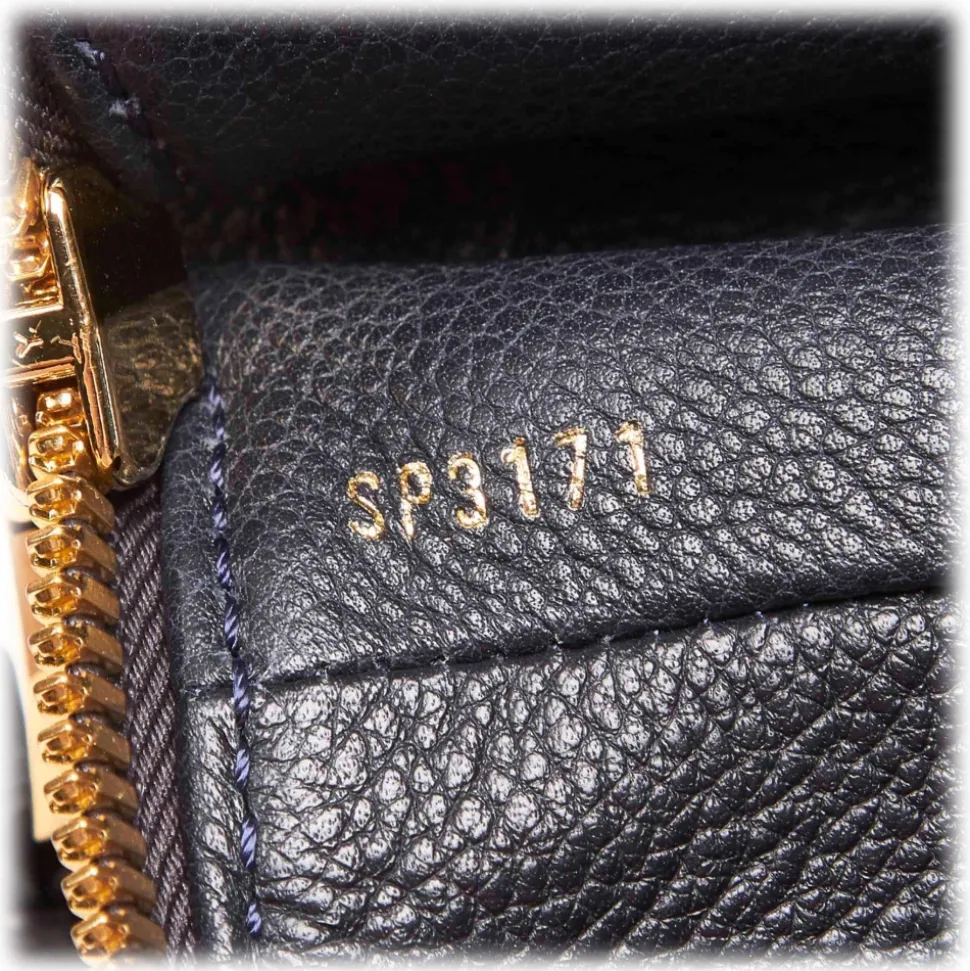 Louis Vuitton Vintage - Monogram Empreinte Audacieuse MM Bag - Navy Blue - Leather and Suede Handbag - Luxury High Quality - Avvenice