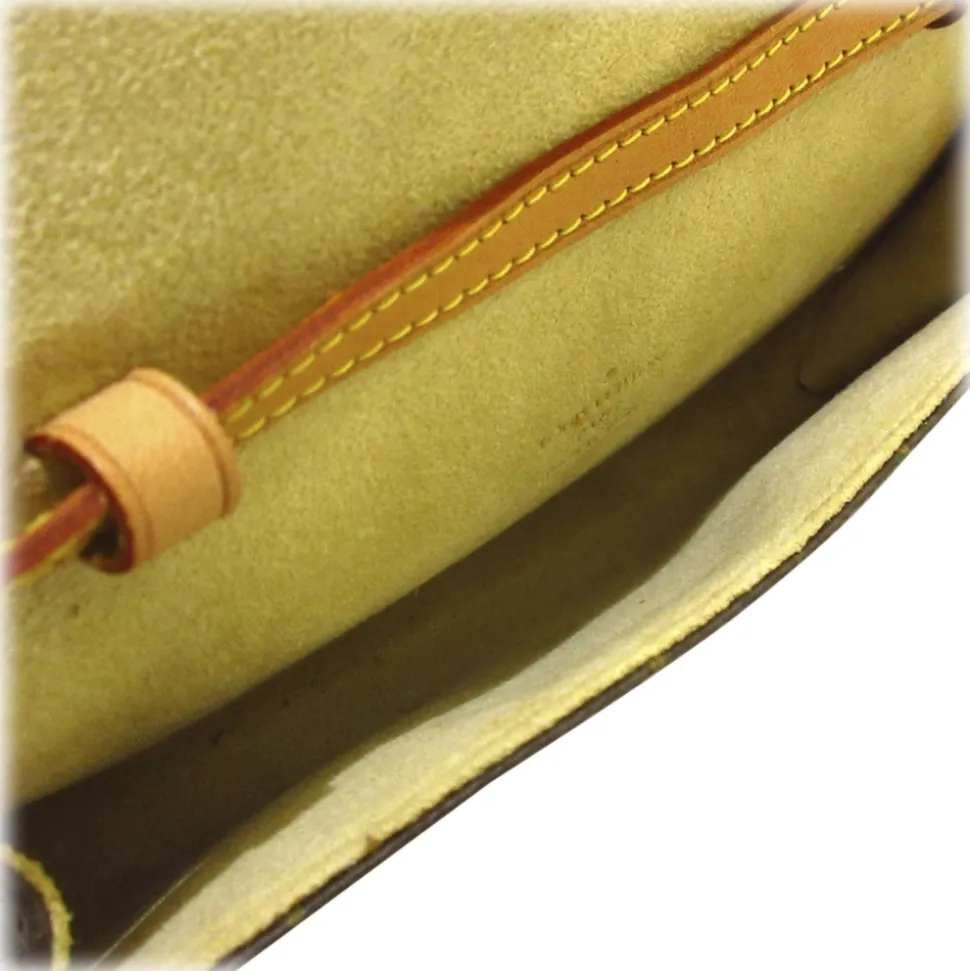 Louis Vuitton Vintage - Monogram Pochette Twin Brown - Monogram Canvas and Vachetta Leather Crossbody Bag - Luxury High Quality - Avvenice