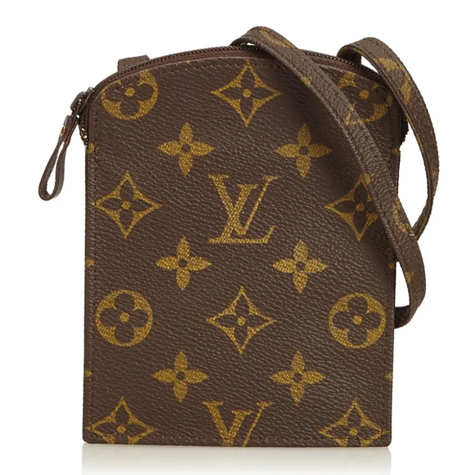 Louis Vuitton Vintage - Monogram Pochette Secret Passport Holder - Brown - Monogram Canvas and Leather - Luxury High Quality - Avvenice