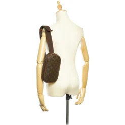 Louis Vuitton Vintage - Monogram Gange Pochette - Brown - Canvas and Vachetta Leather Bag - Luxury High Quality - Avvenice