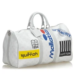 Louis Vuitton Vintage - Monogram Antartica Keepall Bandouliere Logo Story 50 Bag - White - Leather Handbag - Luxury High Quality - Avvenice
