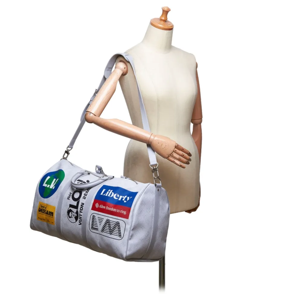 Louis Vuitton Vintage - Monogram Antartica Keepall Bandouliere Logo Story 50 Bag - White - Leather Handbag - Luxury High Quality - Avvenice