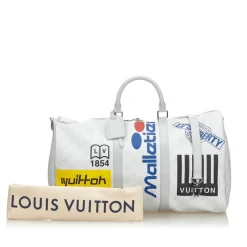 Louis Vuitton Vintage - Monogram Antartica Keepall Bandouliere Logo Story 50 Bag - White - Leather Handbag - Luxury High Quality - Avvenice