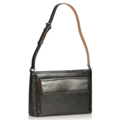 Louis Vuitton Vintage - Monogram Mat Alston Bag - Black - Vernis Leather Handbag - Luxury High Quality - Avvenice