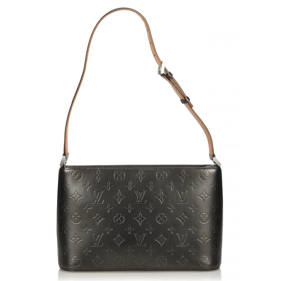 Louis Vuitton Vintage - Monogram Mat Alston Bag - Black - Vernis Leather Handbag - Luxury High Quality - Avvenice
