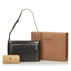 Louis Vuitton Vintage - Monogram Mat Alston Bag - Black - Vernis Leather Handbag - Luxury High Quality - Avvenice