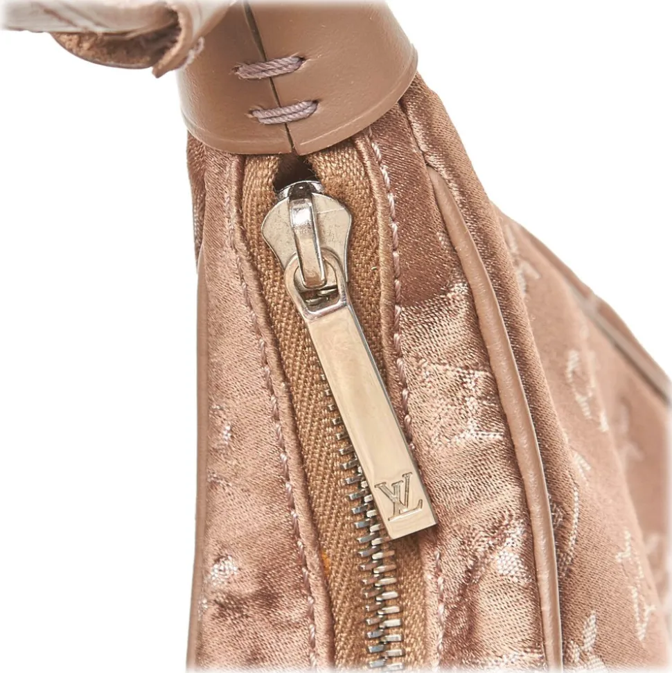 Louis Vuitton Vintage - Monogram Satin Little Boulogne Bag - Brown Bronze - Canvas and Leather Handbag - Luxury High Quality - Avvenice