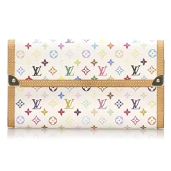 Louis Vuitton Vintage - Monogram Multicolore Porte Tresor International Wallet - White - Leather Wallet - Luxury High Quality - Avvenice