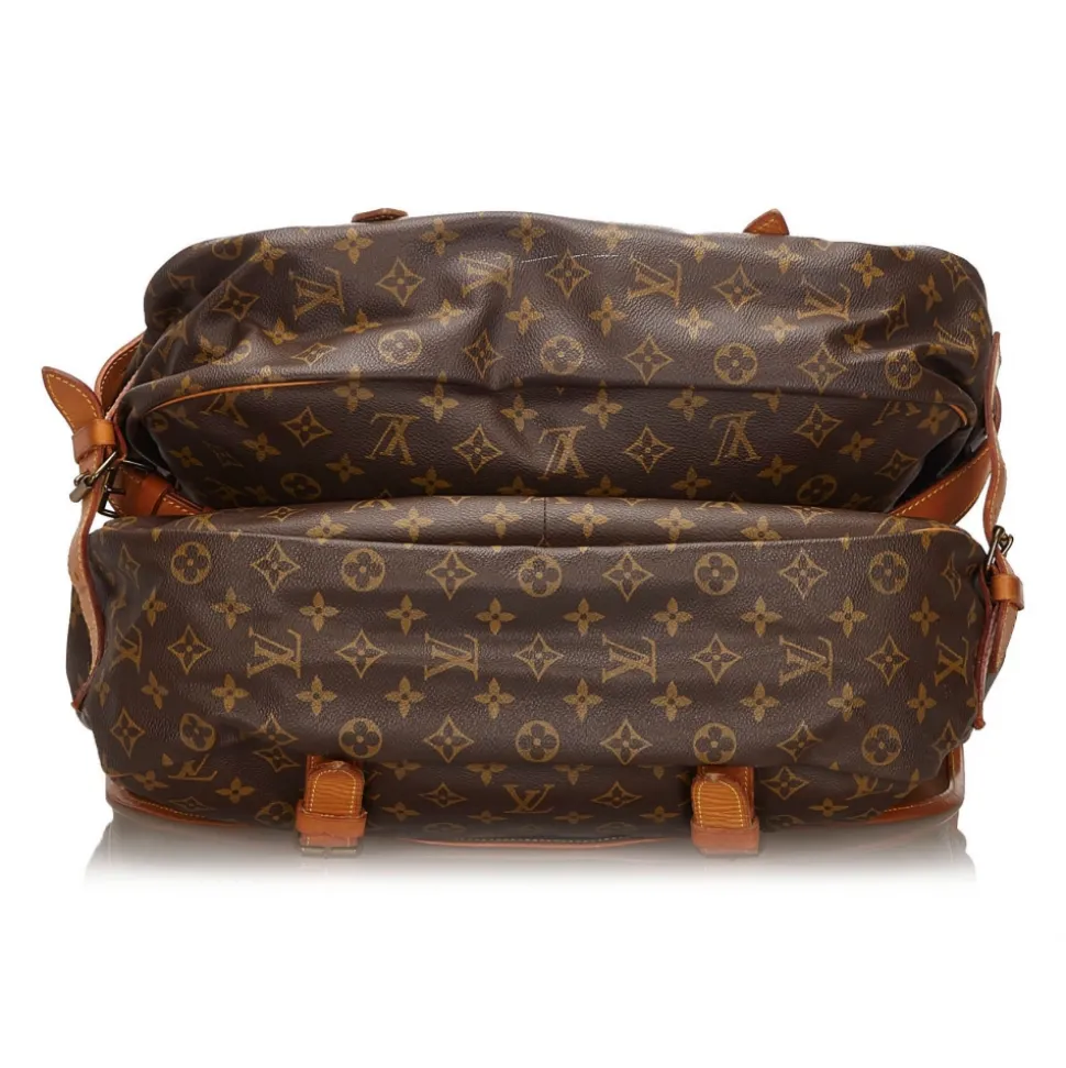 Louis Vuitton Vintage - Monogram Saumur 43 Bag - Brown - Monogram Canvas and Vachetta Leather Handbag - Luxury High Quality - Avvenice