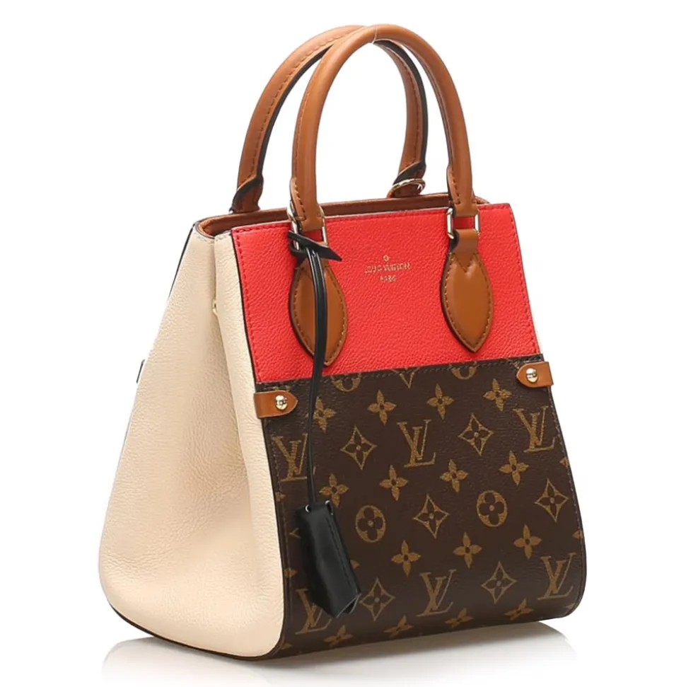Louis Vuitton Vintage - Monogram Fold Tote PM Bag - Brown Red - Monogram Canvas and Leather Handbag - Luxury High Quality - Avvenice