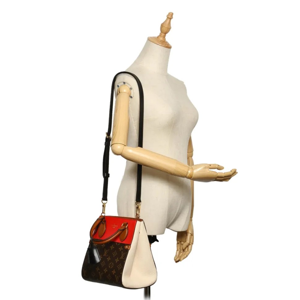 Louis Vuitton Vintage - Monogram Fold Tote PM Bag - Brown Red - Monogram Canvas and Leather Handbag - Luxury High Quality - Avvenice