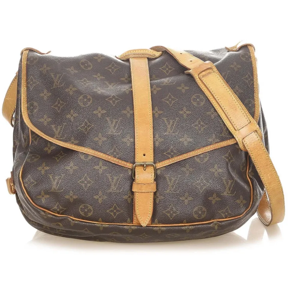 Louis Vuitton Vintage - Monogram Saumur 35 - Brown - Monogram Canvas and Vachetta Leather Crossbody Bag - Luxury High Quality - Avvenice