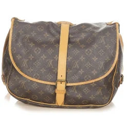Louis Vuitton Vintage - Monogram Saumur 35 - Brown - Monogram Canvas and Vachetta Leather Crossbody Bag - Luxury High Quality - Avvenice