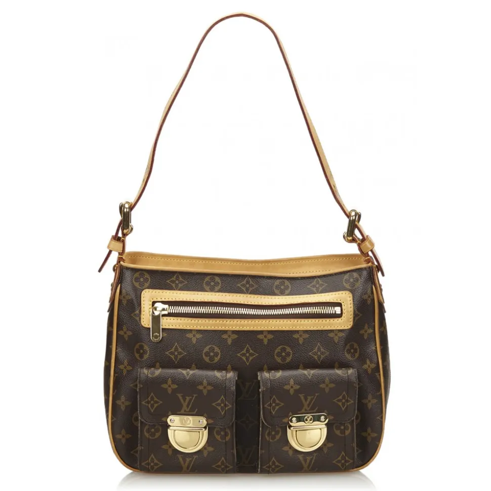 Louis Vuitton Vintage - Monogram Hudson GM Bag - Brown - Monogram Canvas and Leather Handbag - Luxury High Quality - Avvenice