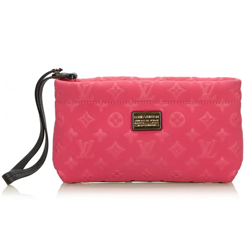 Louis Vuitton Vintage - Monogram Embossed Scuba Clutch Bag - Pink - Canvas Handbag - Luxury High Quality - Avvenice