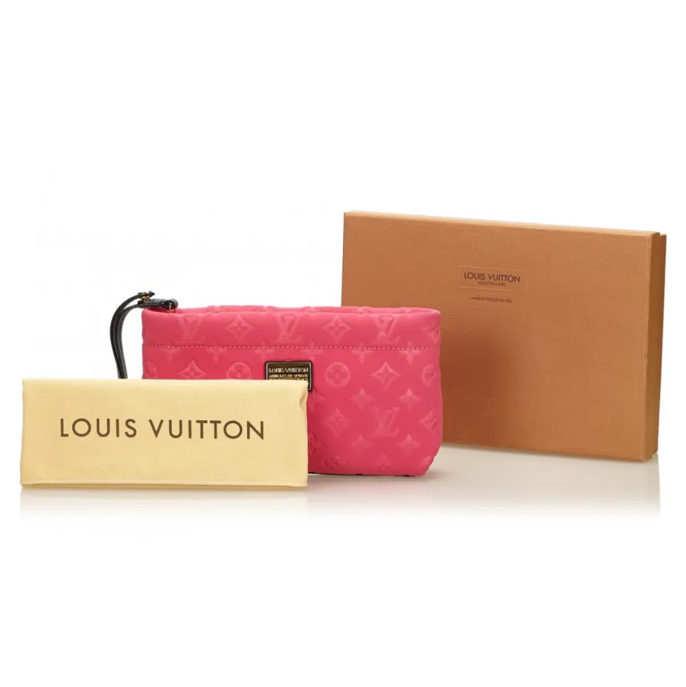 Louis Vuitton Vintage - Monogram Embossed Scuba Clutch Bag - Pink - Canvas Handbag - Luxury High Quality - Avvenice