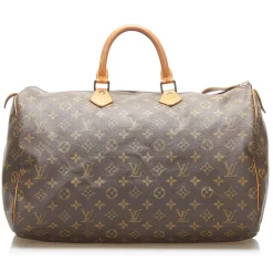 Louis Vuitton Vintage - Monogram Speedy 40 - Brown - Monogram Canvas x Vachetta Leather Boston Bag - Luxury High Quality - Avvenice