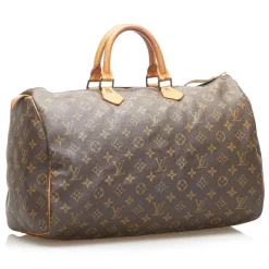 Louis Vuitton Vintage - Monogram Speedy 40 - Brown - Monogram Canvas x Vachetta Leather Boston Bag - Luxury High Quality - Avvenice