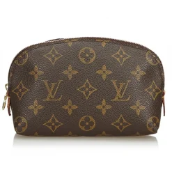 Louis Vuitton Vintage - Monogram Cosmetic Case Pouch - Brown - Leather and Monogram Leather Pouch - Luxury High Quality - Avvenice